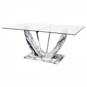 juliette-glass-top-rectangular-dining-table-with-marble-effect-wooden-base-chrome-support-product-google-base