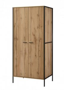 messiah-oak-effect-2-door-wardrobe-with-black-metal-frame-product-google-base