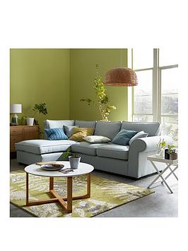 Victoria Fabric Left Hand Corner Chaise Sofa &#8211; Grey, MySmallSpace UK