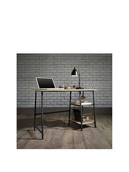Teknik Office Chester Industrial Style Bench Desk &#8211; Light Oak, MySmallSpace UK