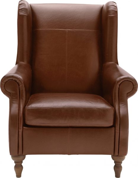Argos Home Argyll Leather High Back Chair &#8211; Tan, MySmallSpace UK