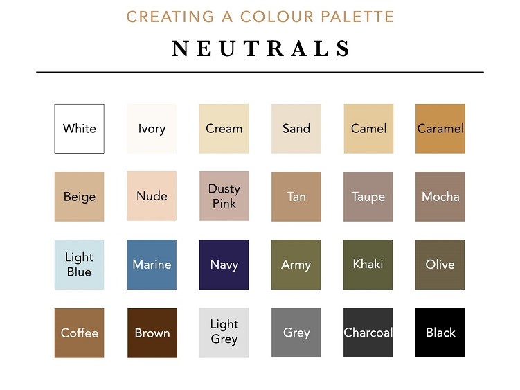 neutral colour palette