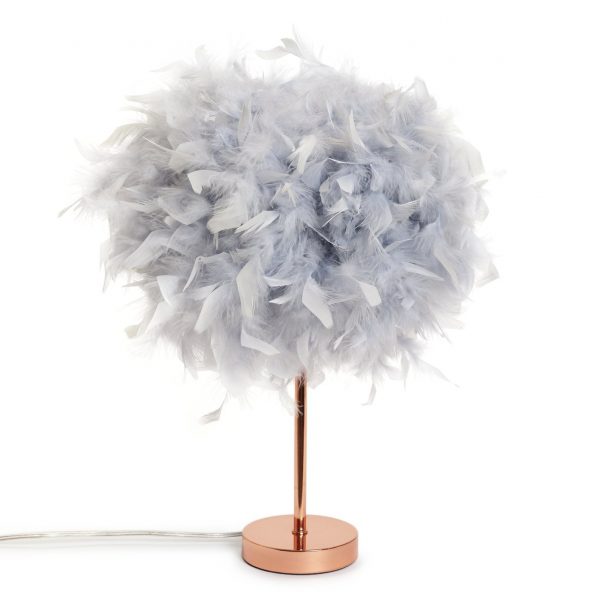 Habitat Table Lamp &#8211; Grey Feather and Rose Gold, MySmallSpace UK