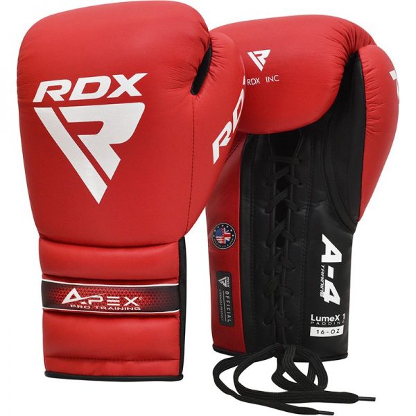 RDX-APEX-Lace-up-Training-Sparring-Boxing-Gloves-Red