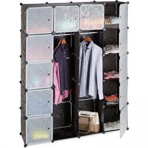 relaxdays-14-compartment-shelving-unit-wardrobe-modular-plug-in-plastic-shelf-2-x-clothes-rails-black-L-4389122-31793794_1