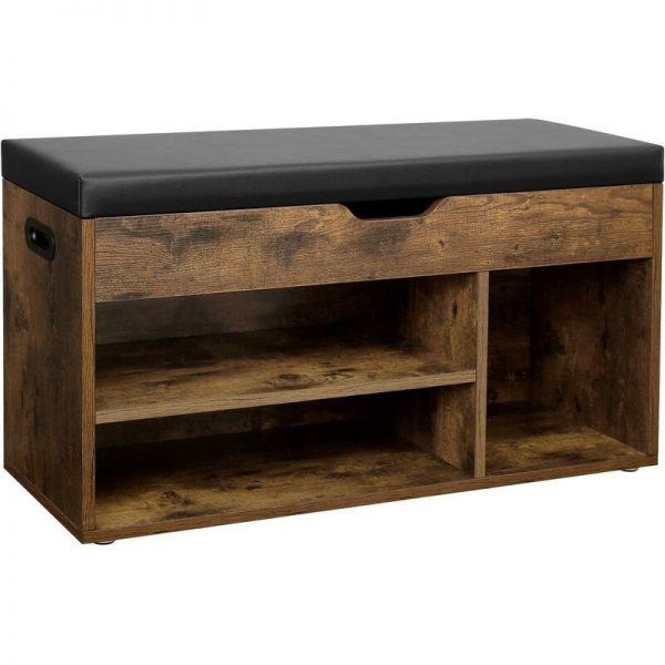 vasagle-shoe-bench-with-cushion-storage-bench-with-padded-seat-3-compartments-hidden-storage-shelves-living-room-lounge-hallway-bedroom-load-capacity-150-kg-rustic-brown-by-songmics-lhs30bx-L-3