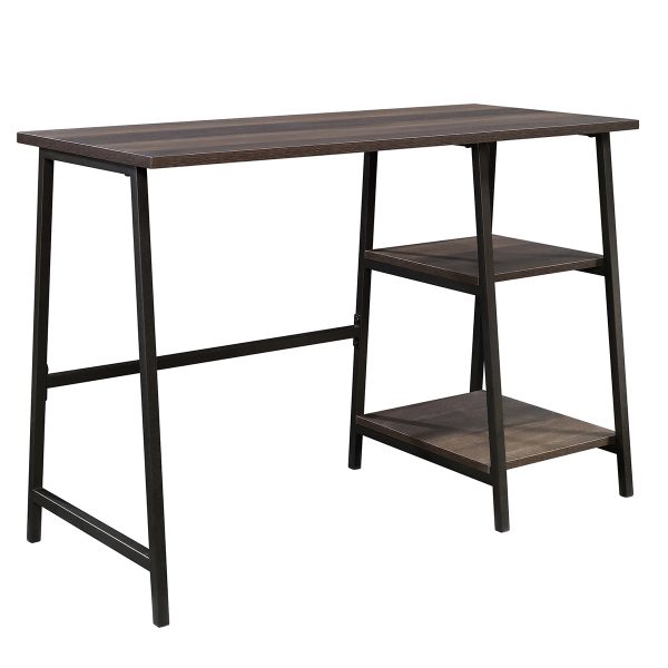 Teknik Industrial Style Chunky Bench Desk &#8211; Smoked Oak Finish, MySmallSpace UK