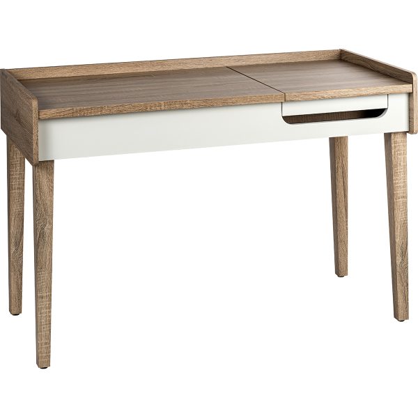 Teknik Giru Desk &#8211; Sonoman Oak Effect/White, MySmallSpace UK