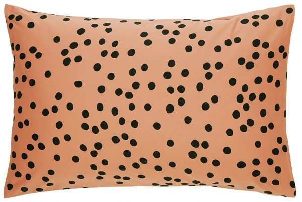 Habitat Penny Cotton Standard Pillowcase Pair &#8211; Black &#038; Pink, MySmallSpace UK
