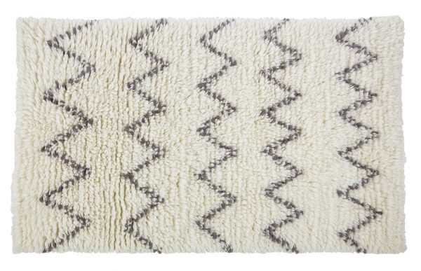 Habitat Flokati Flatweave Wool Rug &#8211; 120x180cm &#8211; Cream, MySmallSpace UK