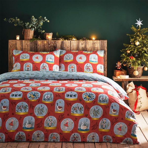 Furn Twelve Days Christmas Red Bedding Set &#8211; Double, MySmallSpace UK