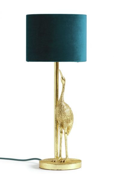 Habitat Japonica Crane Table Lamp &#8211; Teal &#038; Gold, MySmallSpace UK