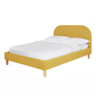 Habitat Elin Double Fabric Bed Frame - Yellow