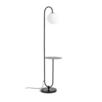 Habitat Sagara Opal Shelf Floor Lamp - Black