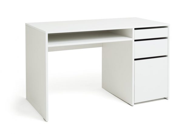 Habitat Pepper 2 Drawer Pedestal Desk &#8211; White, MySmallSpace UK