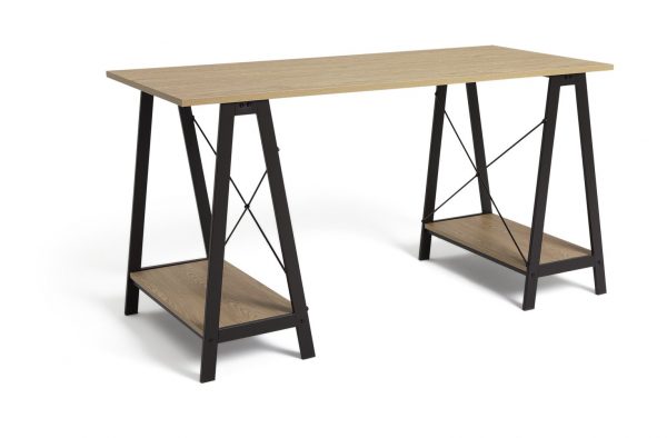 Habitat Trestle Table Office Desk &#8211; Oak effect, MySmallSpace UK