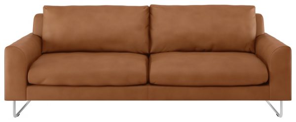 Habitat Lyle 3 Seater Leather Sofa &#8211; Tan, MySmallSpace UK