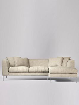 Swoon Alena Fabric Right Hand Corner Sofa &#8211; House Weave &#8211; Chalk, MySmallSpace UK