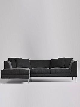 Swoon Alena Fabric Left Hand Corner Sofa &#8211; Smart Wool &#8211; Indigo, MySmallSpace UK