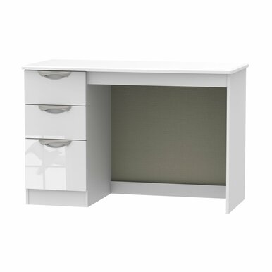 Merton 3 Drawer Desk White, MySmallSpace UK