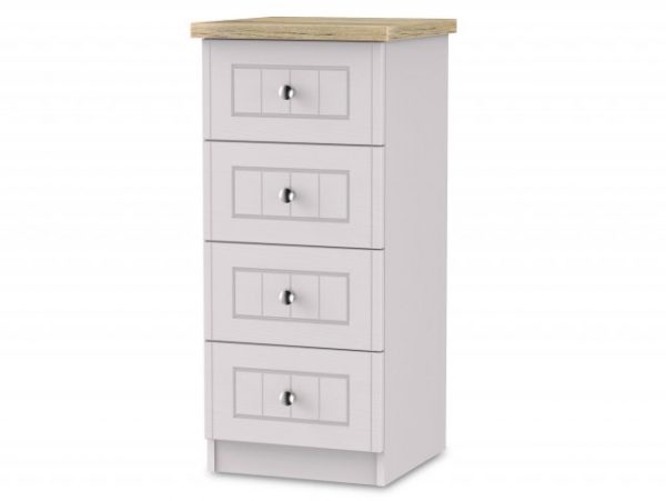 Welcome Vienna 4 Drawer Narrow Chest of Drawers Assembled, MySmallSpace UK