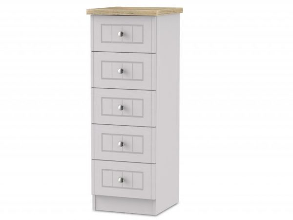 Welcome Vienna 5 Drawer Narrow Chest of Drawers Assembled, MySmallSpace UK