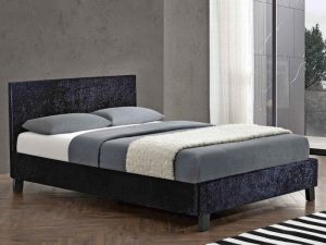 birlea-berlin-4ft-small-double-black-crushed-velvet-glitz-upholstered-fabric-bed-frame_10394
