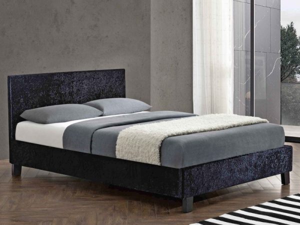 birlea-berlin-4ft-small-double-black-crushed-velvet-glitz-upholstered-fabric-bed-frame_10394