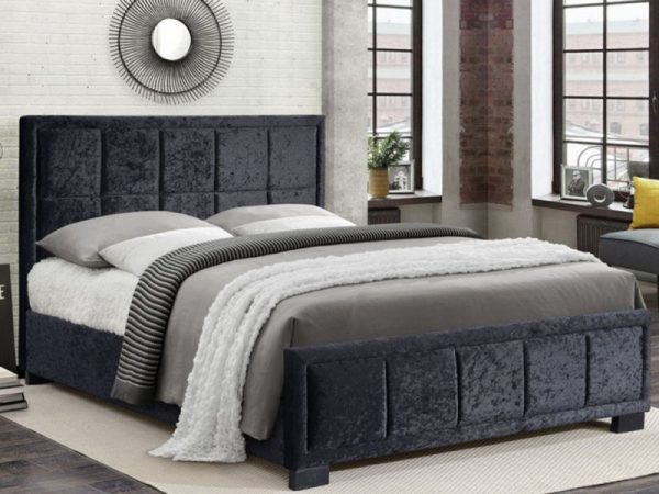 birlea-hannover-4ft-small-double-black-crushed-velvet-glitz-upholstered-fabric-bed-frame_11511