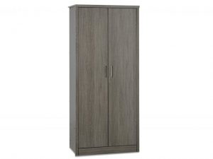 seconique-lisbon-black-wood-grain-effect-2-door-double-wardrobe-flat-packed_27738
