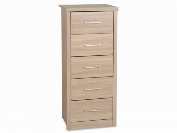 seconique-lisbon-light-oak-effect-5-drawer-tall-narrow-chest-of-drawers-flat-packed_19885