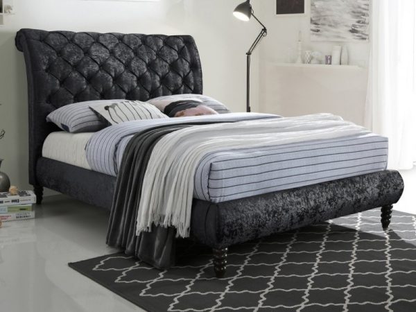 time-living-venice-5ft-king-size-black-crushed-velvet-upholstered-fabric-bed-frame_20073