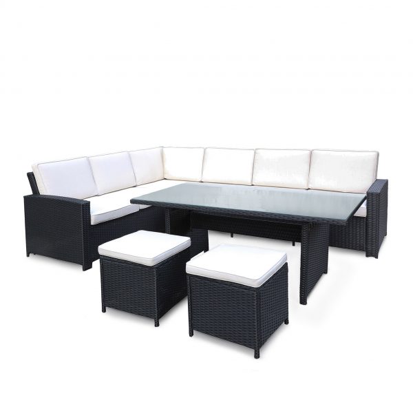 BERLIN-CNR-BLK-Berlin-Black-Rattan-Corner-Garden-Dining-Set-with-Stools-1