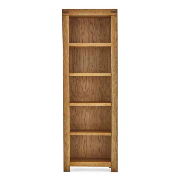 C3709-Oak-Tall-Narrow-Bookcase-Abbey-Grande-Roseland-Furniture-6