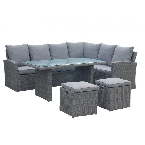 PAR150DIN-WS-paris-150cm-rattan-corner-lounge-dining-set-roseland-furniture-1