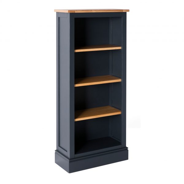 RF5277-CHARCOAL-SLIM-BOOKCASE-CHICHESTER-ROSELAND-FURNITURE-wbg-2