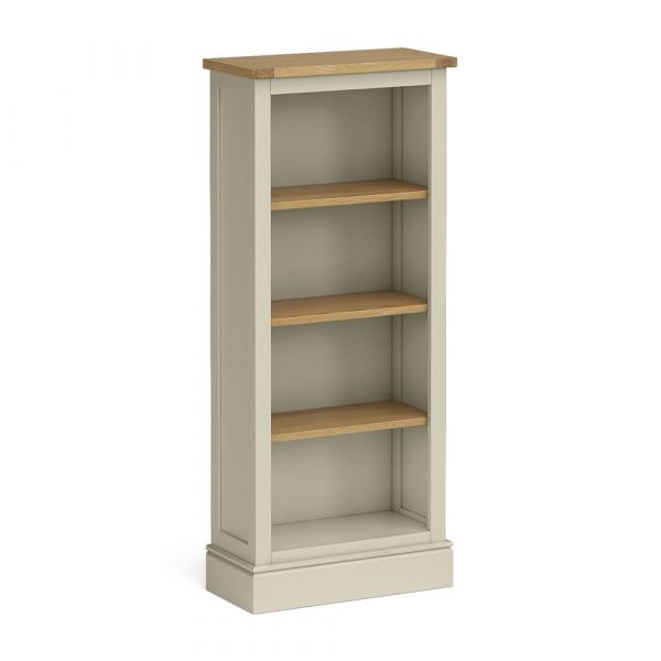 RF5327-LEDUM-GREEN-SLIM-BOOKCASE-CHICHESTER-ROSELAND-FURNITURE
