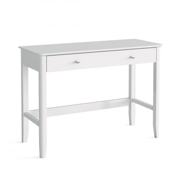 Chester White Scandi Work from Home Office Computer Desk | Contemporary Scandi Style Painted, MySmallSpace UK