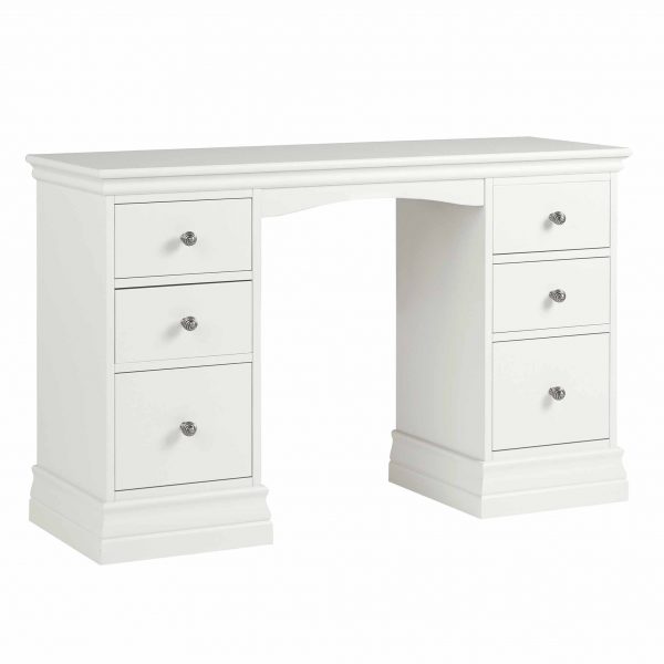 RFAW219T-Melrose-White-Double-Pedestal-Dressing-Table-Roseland-Furniture-1