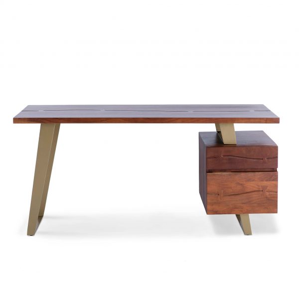 Naboo Acacia Writing Desk | Office Table with Storage, MySmallSpace UK