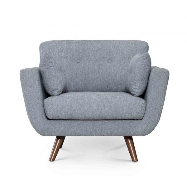 Trom Grey Armchair | Scandi Modern Chair, MySmallSpace UK