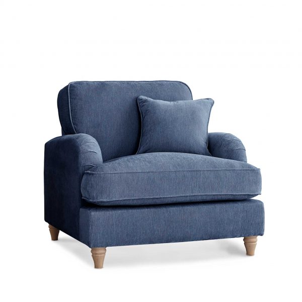 Arthur Chenille Armchairs | Modern Grey Green Gold Blue Pink Living Room Snuggle Chair | Upholstered Fabric Small Lounge Couch Roseland Furniture UK, MySmallSpace UK
