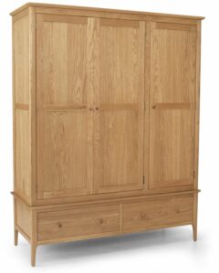 archers-windermere-3-door-2-drawer-oak-wooden-large-triple-wardrobe-part-assembled_12247