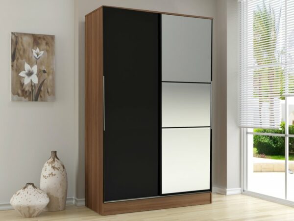 birlea-lynx-black-high-gloss-and-walnut-2-sliding-door-mirrored-double-wardrobe-flat-packed_4954