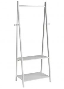Argos Home Decorative Clothes Rail with 2 Shelves - White