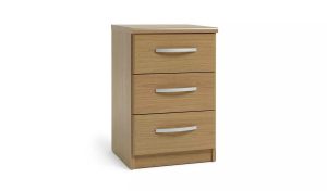 Argos Home Hallingford 3 Drawer Bedside Table - Oak Effect