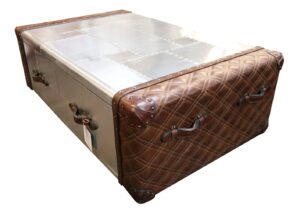 aviator_2_drawer_coffee_table_vintage_metal_aluminium_brown_real_leather
