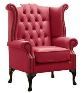 chesterfield_high_back_wing_chair_shelly_velvet_red_leather