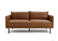 Habitat Moore 3 Seater Leather Sofa - Tan