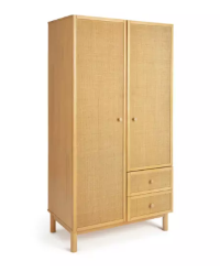 Habitat Simone 2 Door 2 Drawer Rattan Wardrobe